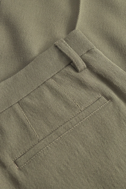 BENN RELAXED PLEATED TROUSER Olive Night