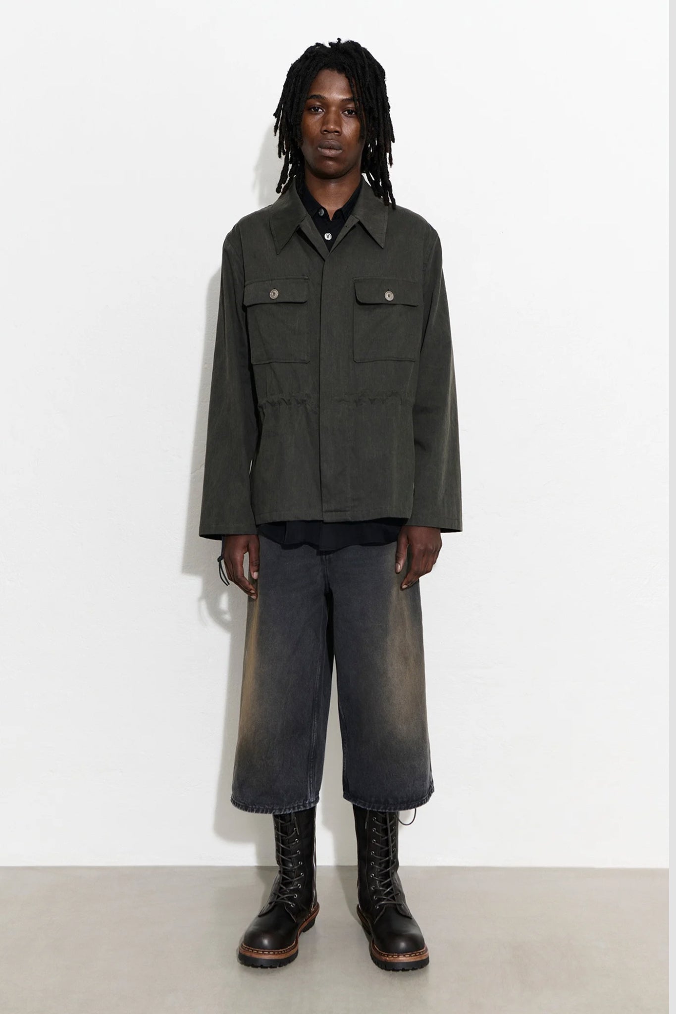 UNITY JACKET Antique Mudd Coated Sateen