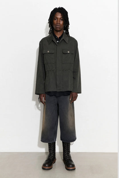 UNITY JACKET Antique Mudd Coated Sateen