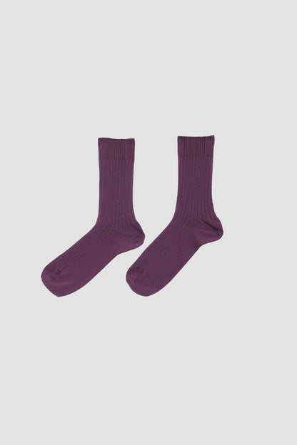 RIB OVERANKLE SOCKS Gesso Purple