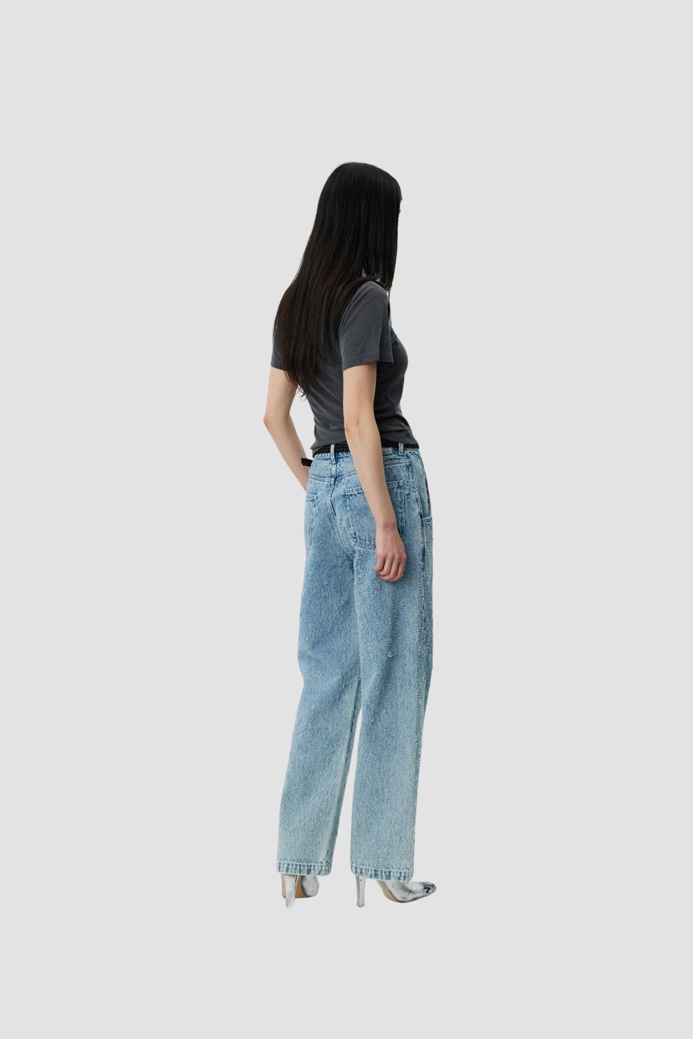 TWISTED SEAM JEANS Light Blue Punch Out