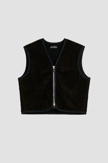TOP VEST, Deep Brown Mammoth Cord