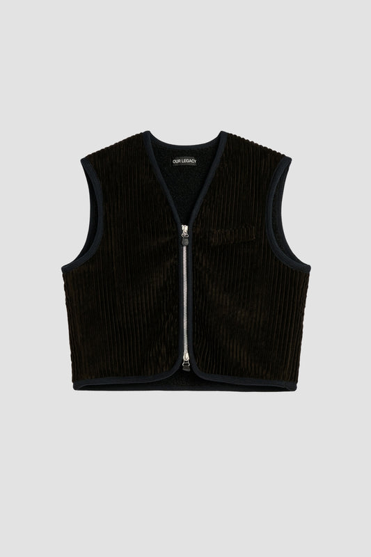 TOP VEST, Deep Brown Mammoth Cord