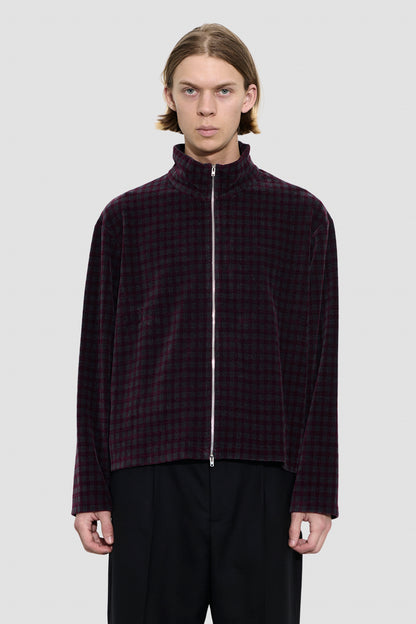 SHRUNKEN FULLZIP Merlot Houndini Check Velor