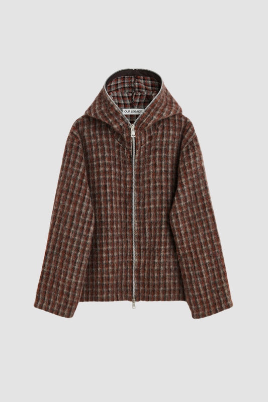 FULL ZIP HOOD Boston Check