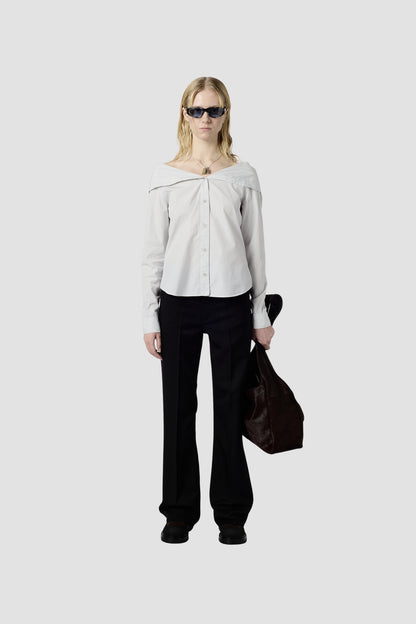 KAONASHI SHIRT Diner Pinstripe Super Poplin