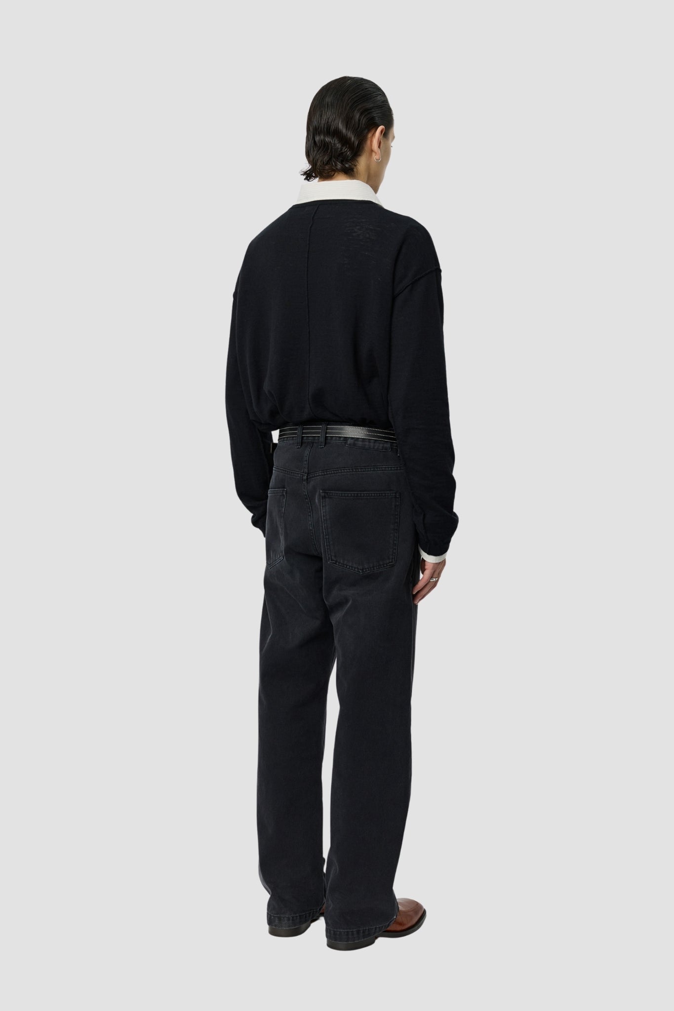 STRAIGHT CUT JEANS L32 Faded Black