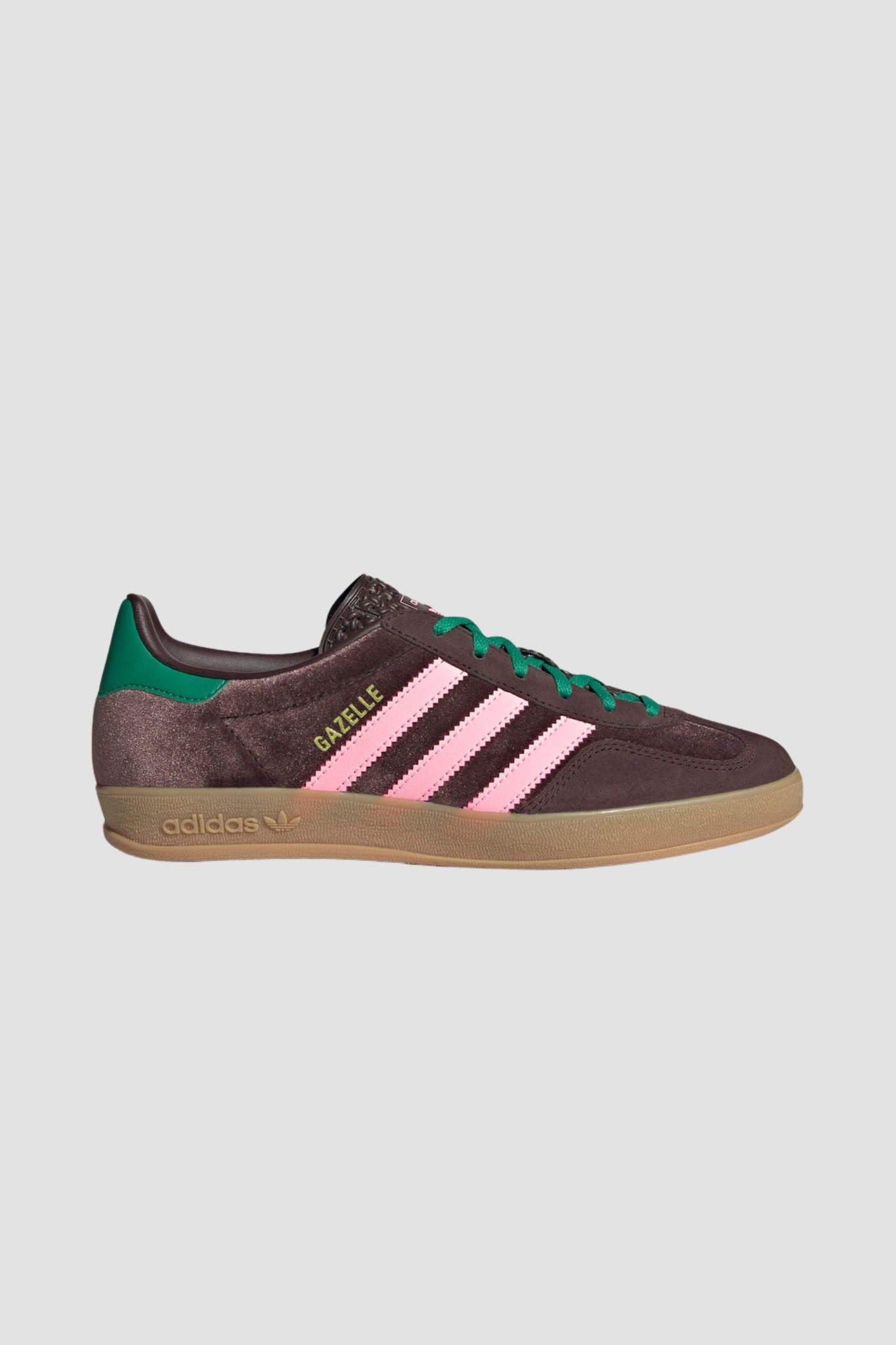 GAZELLE INDOOR Dark Brown / Glow Pink / Court Green