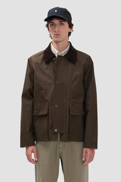 HOLMEN WAX RAGLAN LIGHT JACKET Delicioso Brown