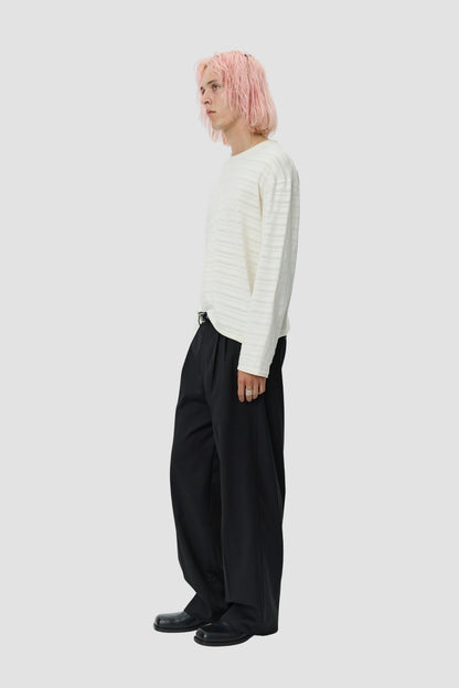 ROUND NECK SWEATER Off White Stripe