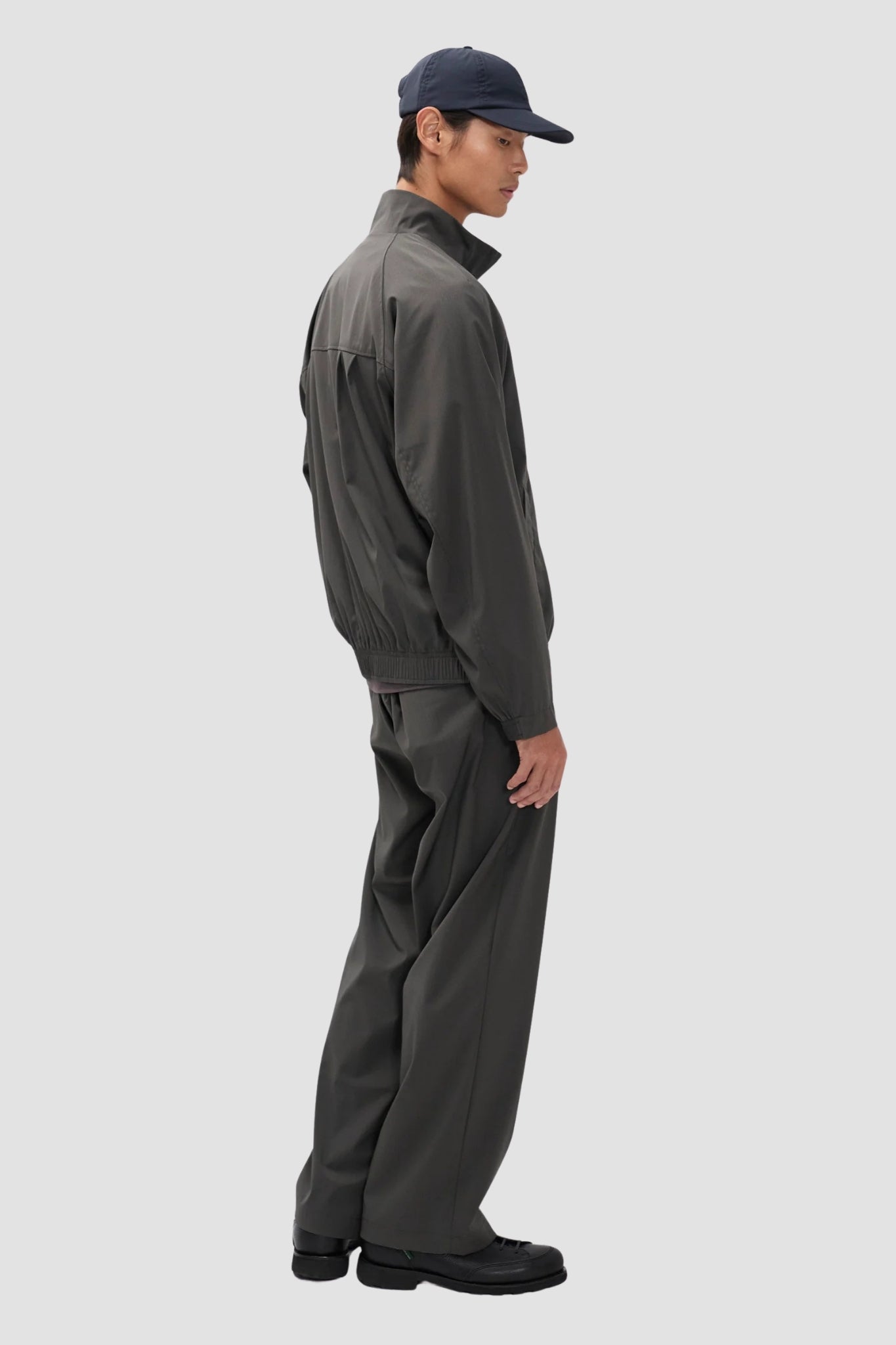 HESTUR RELAXED ALPINIX 37.5 WOOL TROUSERS Charcoal Gray