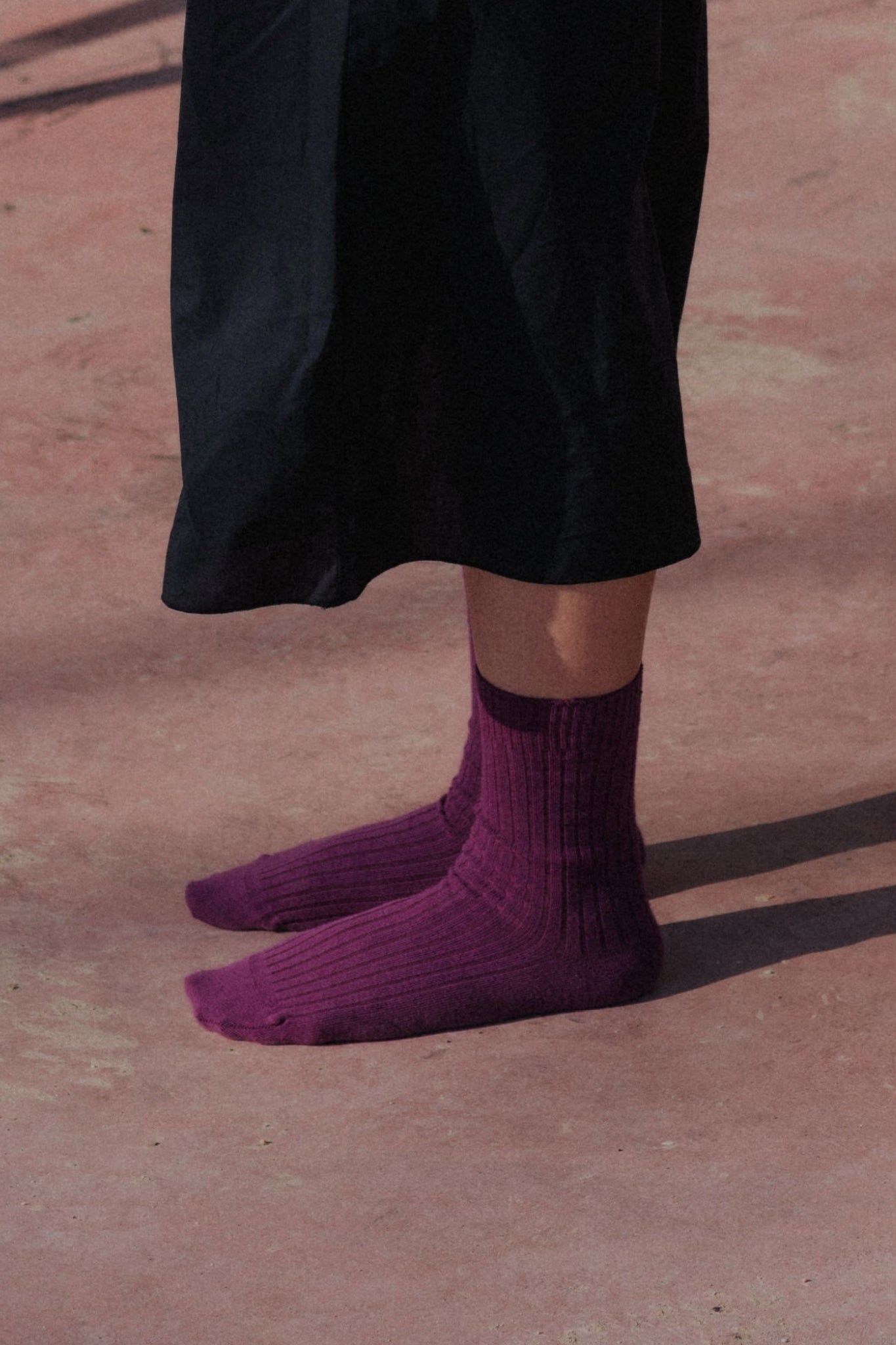 RIB OVERANKLE SOCKS Gesso Purple