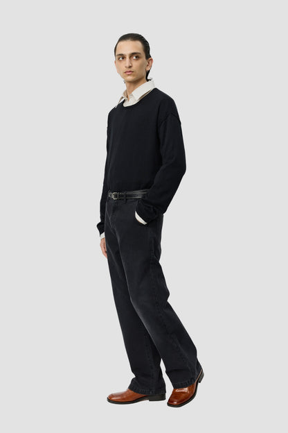 STRAIGHT CUT JEANS L32 Faded Black
