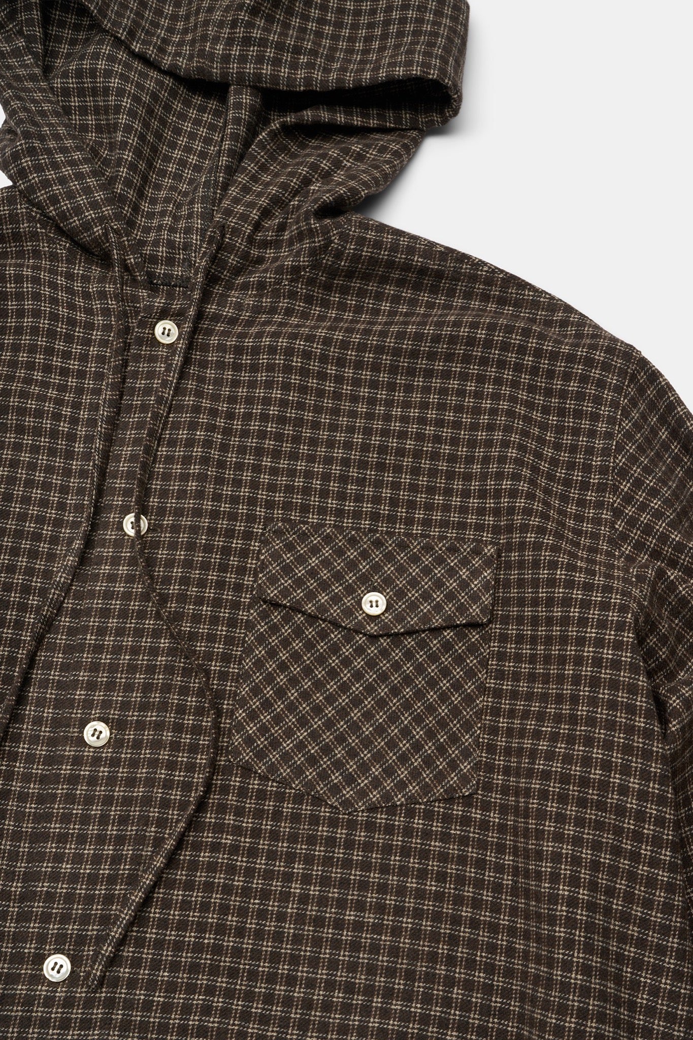 MERLE HOODED OVERSHIRT Check