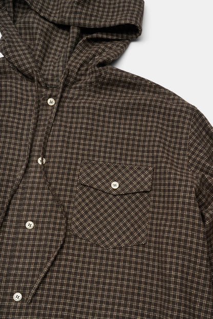 MERLE HOODED OVERSHIRT Check