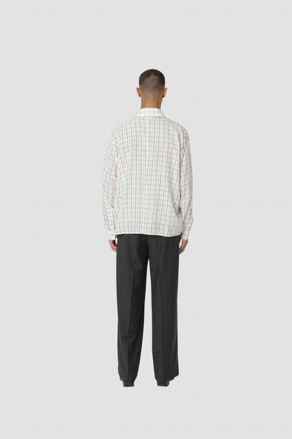 ZAYNE ZIP SHIRT Grey check