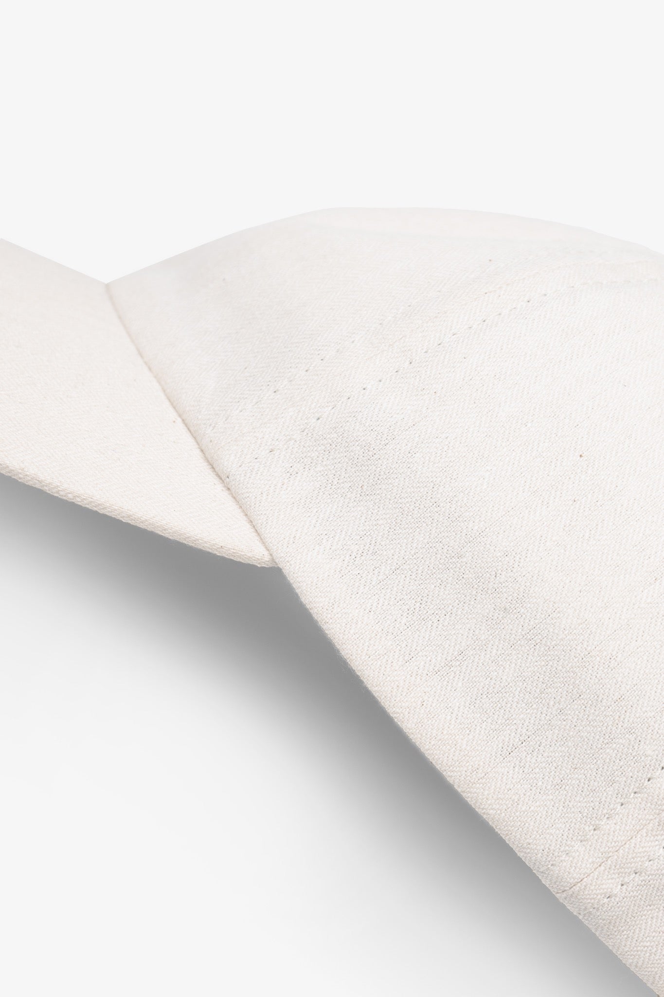 Mini Herringbone Twill 6-Panel Cap Natural Ecru