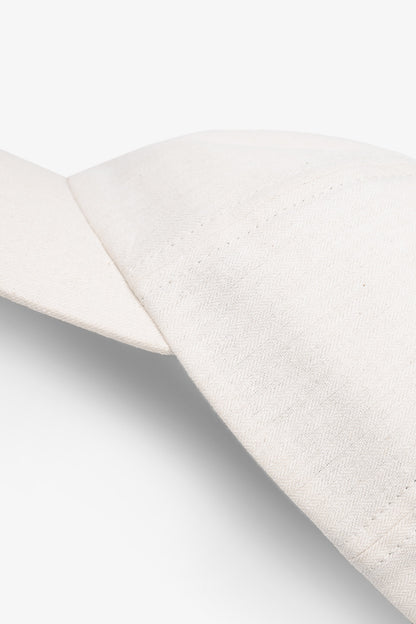 Mini Herringbone Twill 6-Panel Cap Natural Ecru