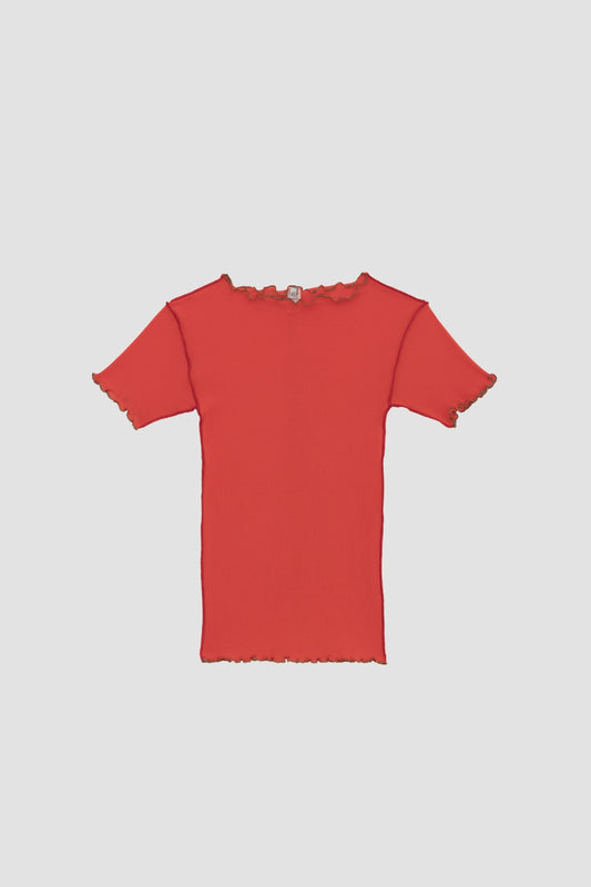 VEIN TEE SHIRT MY RED/BROWN