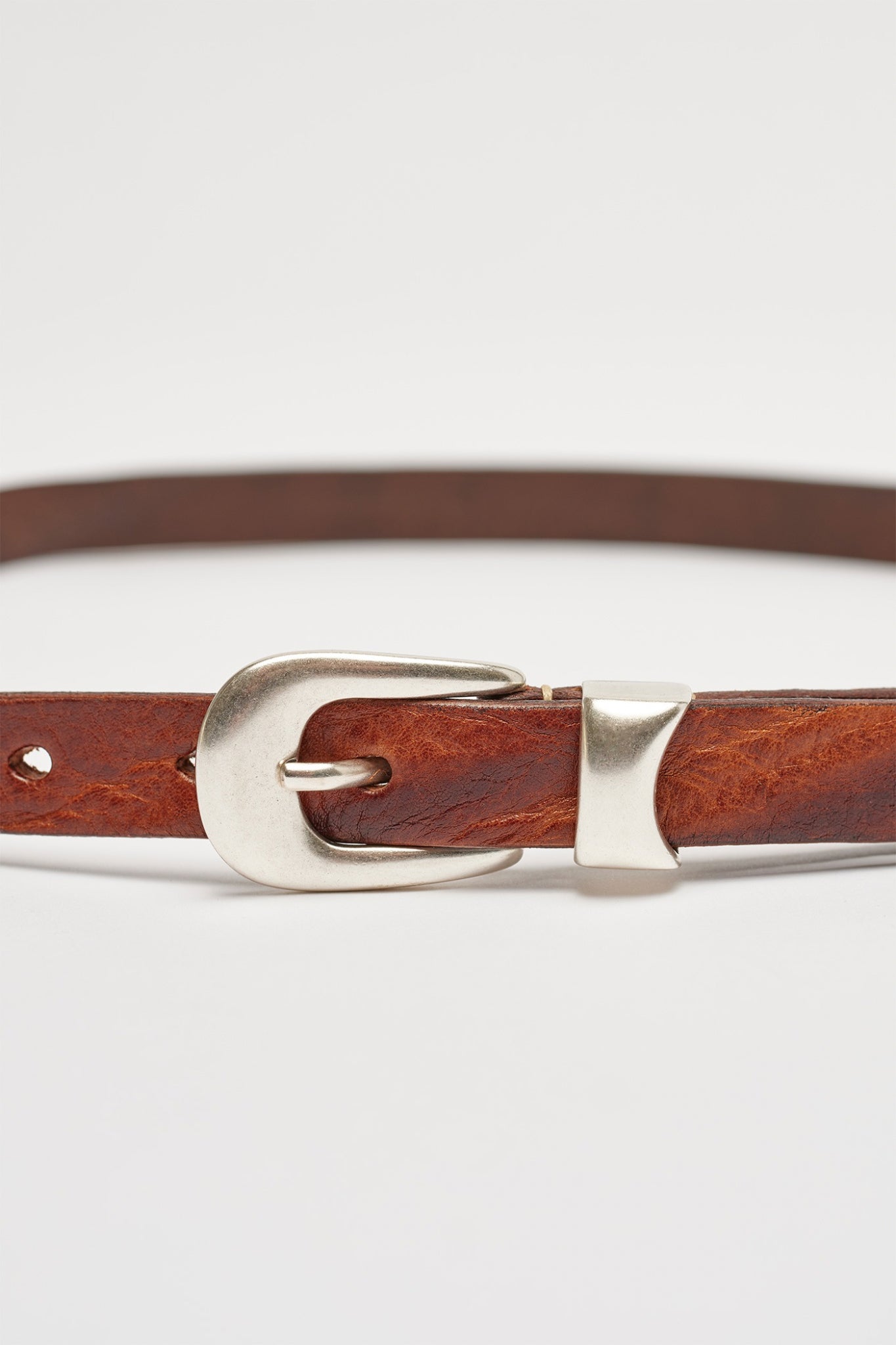 2 CM BELT Brown Leather