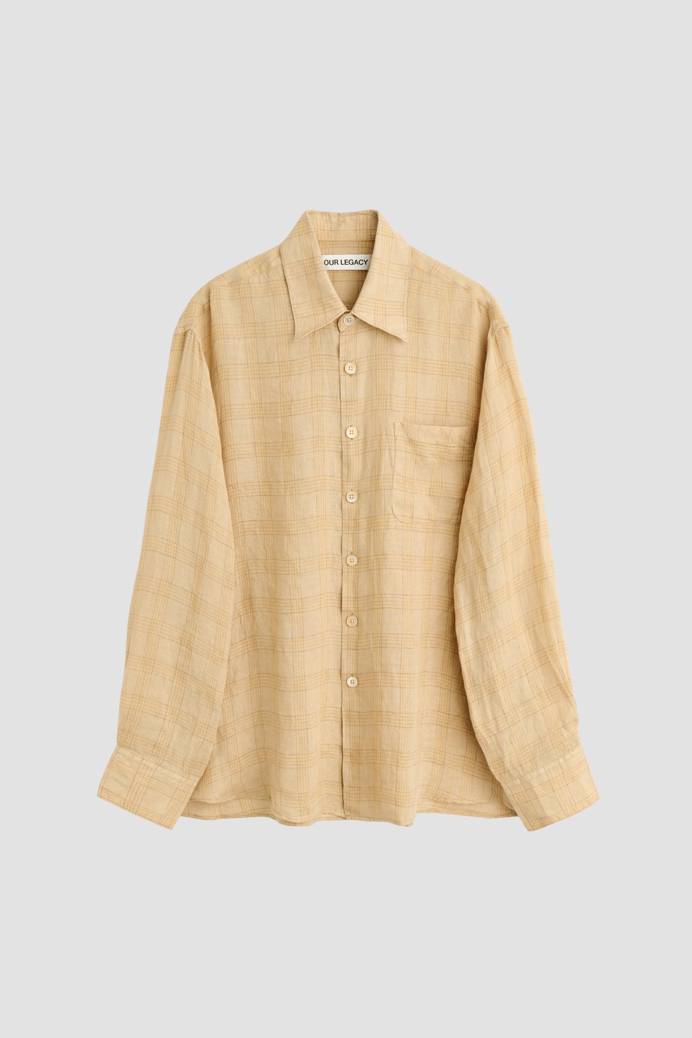 ABOVE SHIRT Vacay Check Gauze Linen