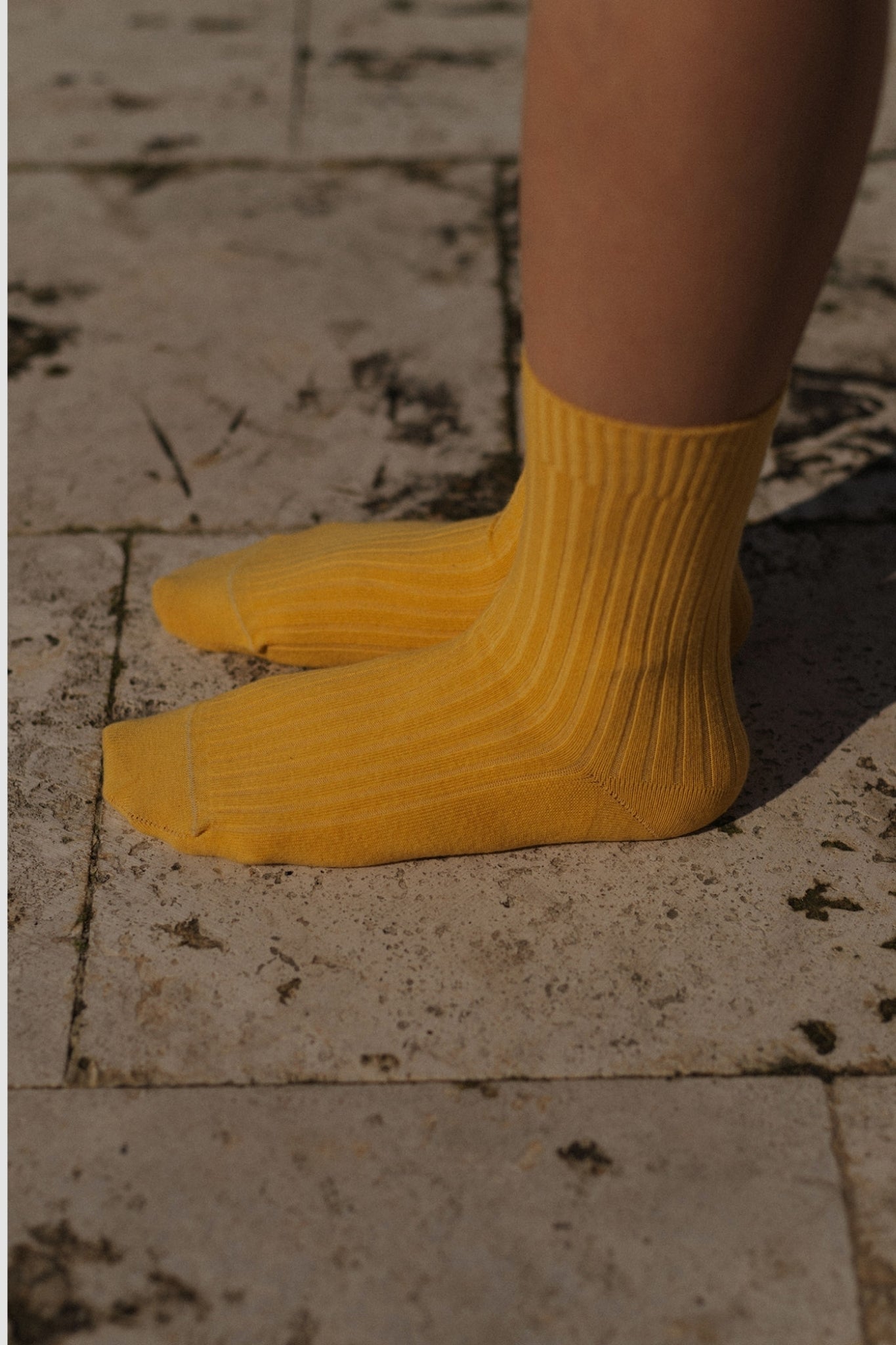 RIB OVERANKLE SOCKS Eri Yellow