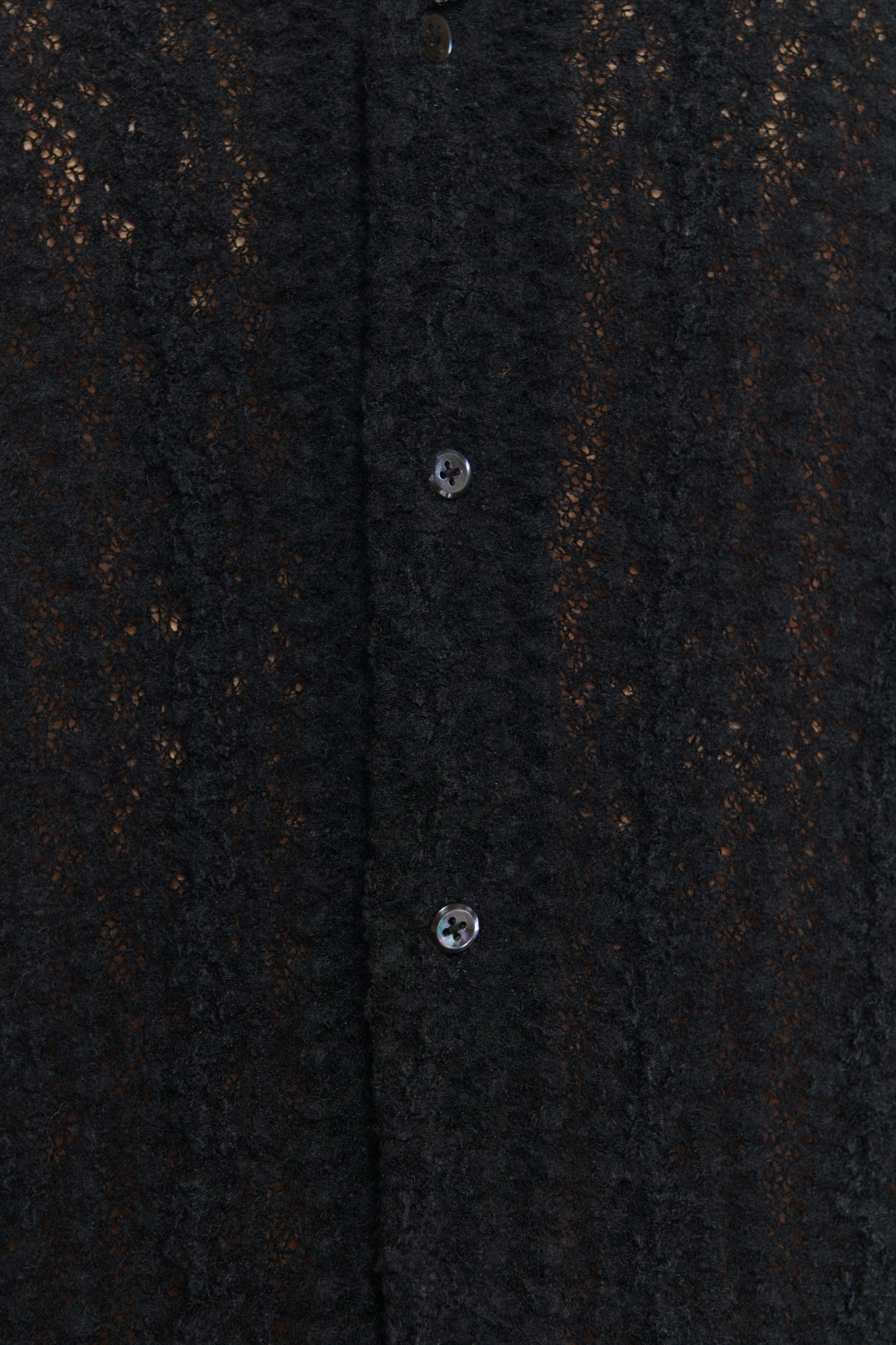 JAGOU SHIRT Lace Black Wool