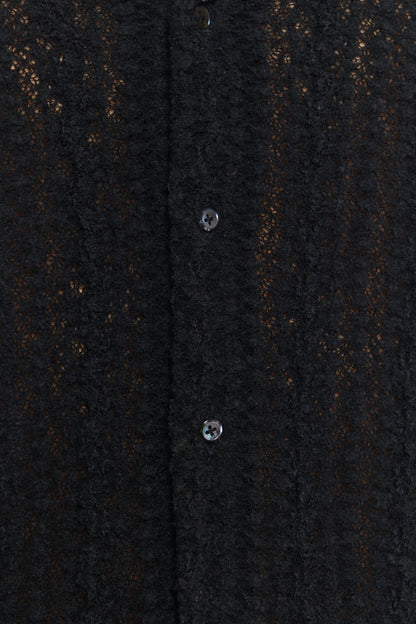 JAGOU SHIRT Lace Black Wool