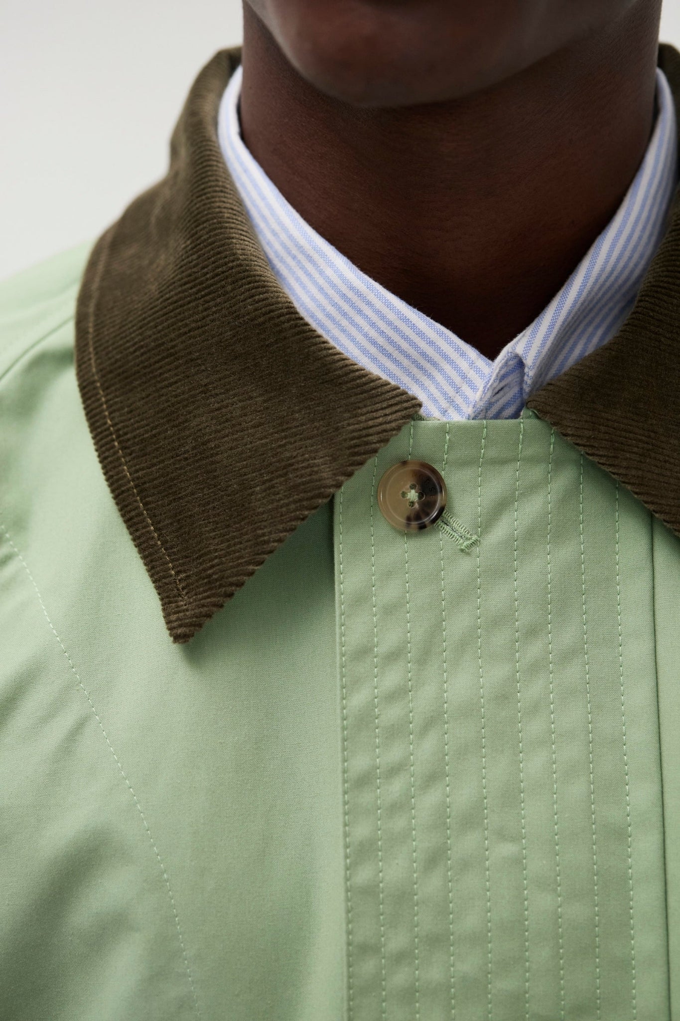 HOLMEN WAX RAGLAN LIGHT JACKET Basil