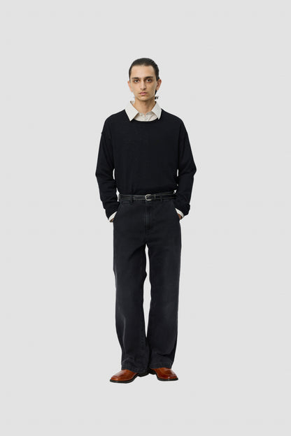 STRAIGHT CUT JEANS L32 Faded Black