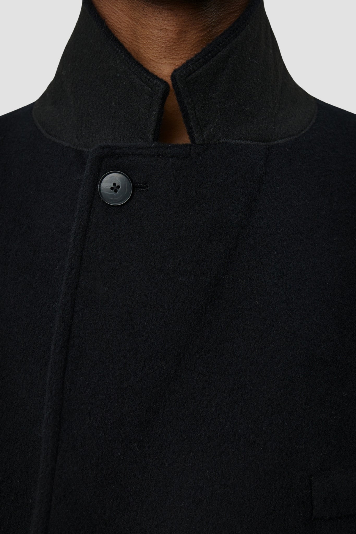 CONFERENCE COAT Black Recycled Wool