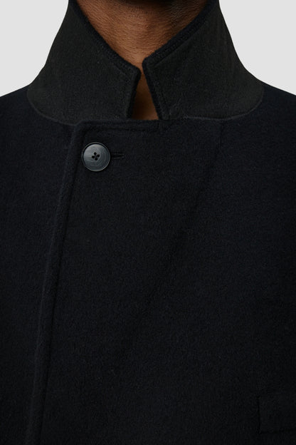 CONFERENCE COAT Black Recycled Wool