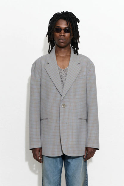INDUSTRY BLAZER Frosted Moss Check Nexwool
