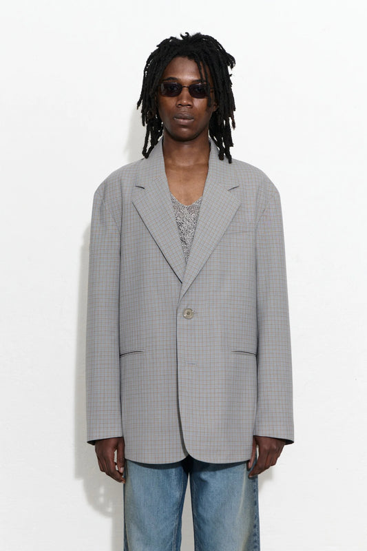 INDUSTRY BLAZER Frosted Moss Check Nexwool
