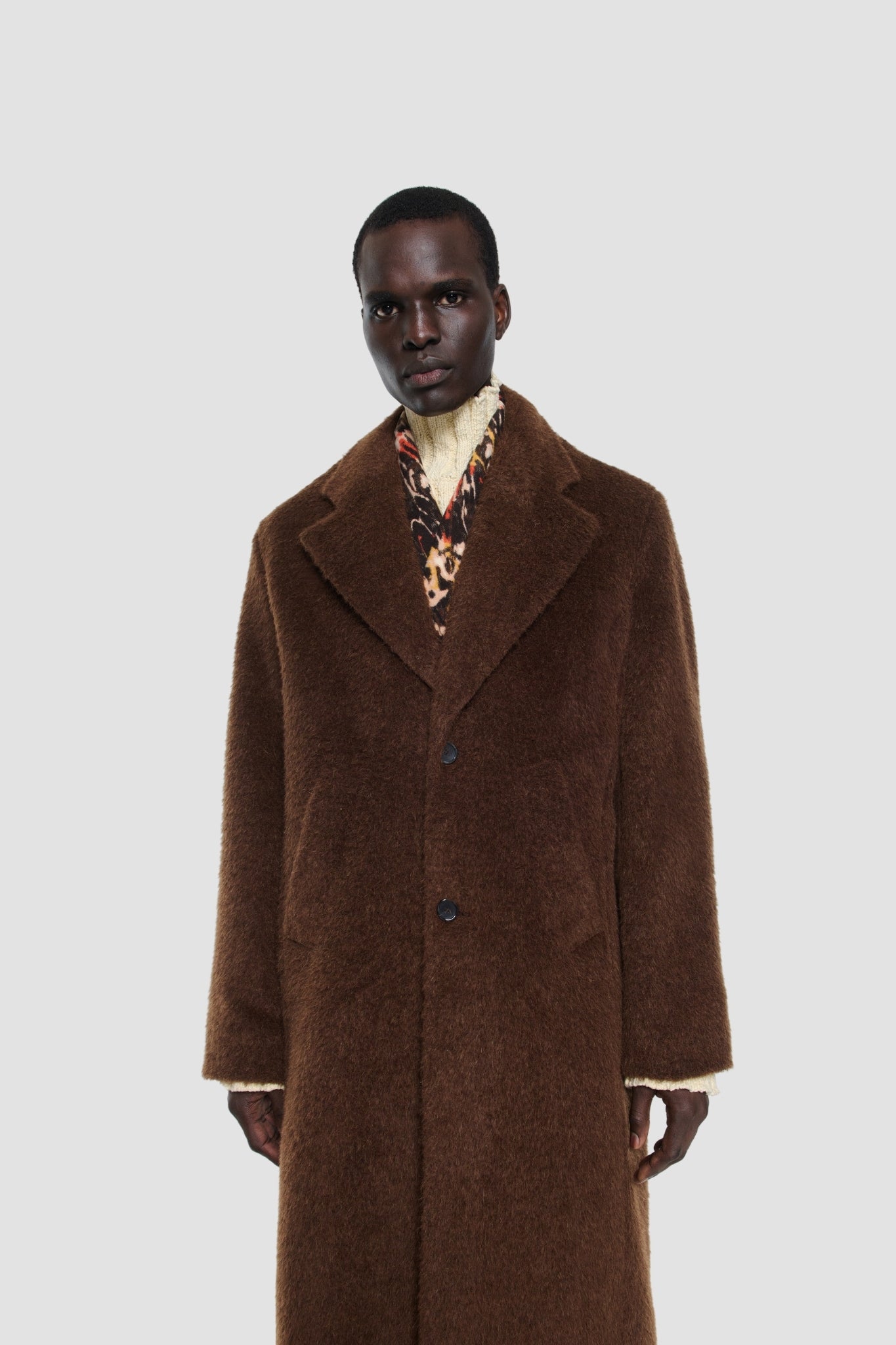 ALOIS COAT Brushed Taupe Alpaca