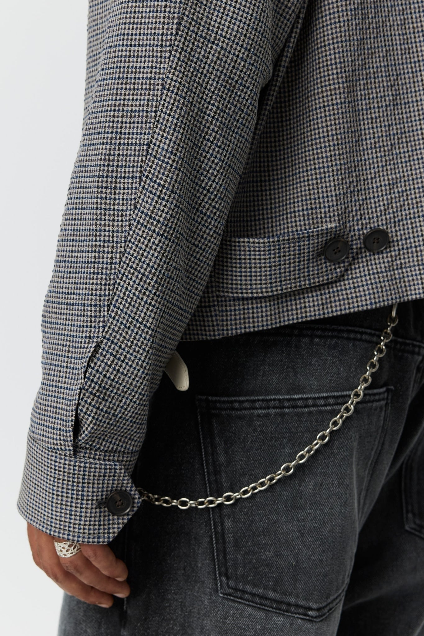 MAIL JACKET Taupe Check