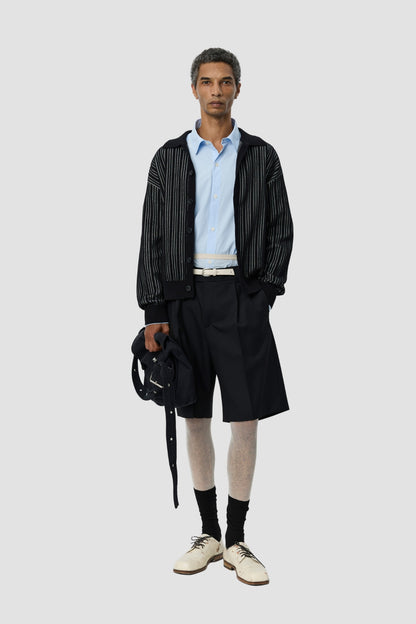 FORMAL CARDIGAN Black Stripe