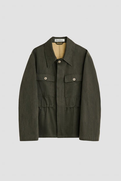 UNITY JACKET Antique Mudd Coated Sateen