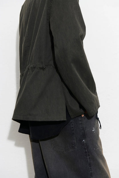 UNITY JACKET Antique Mudd Coated Sateen