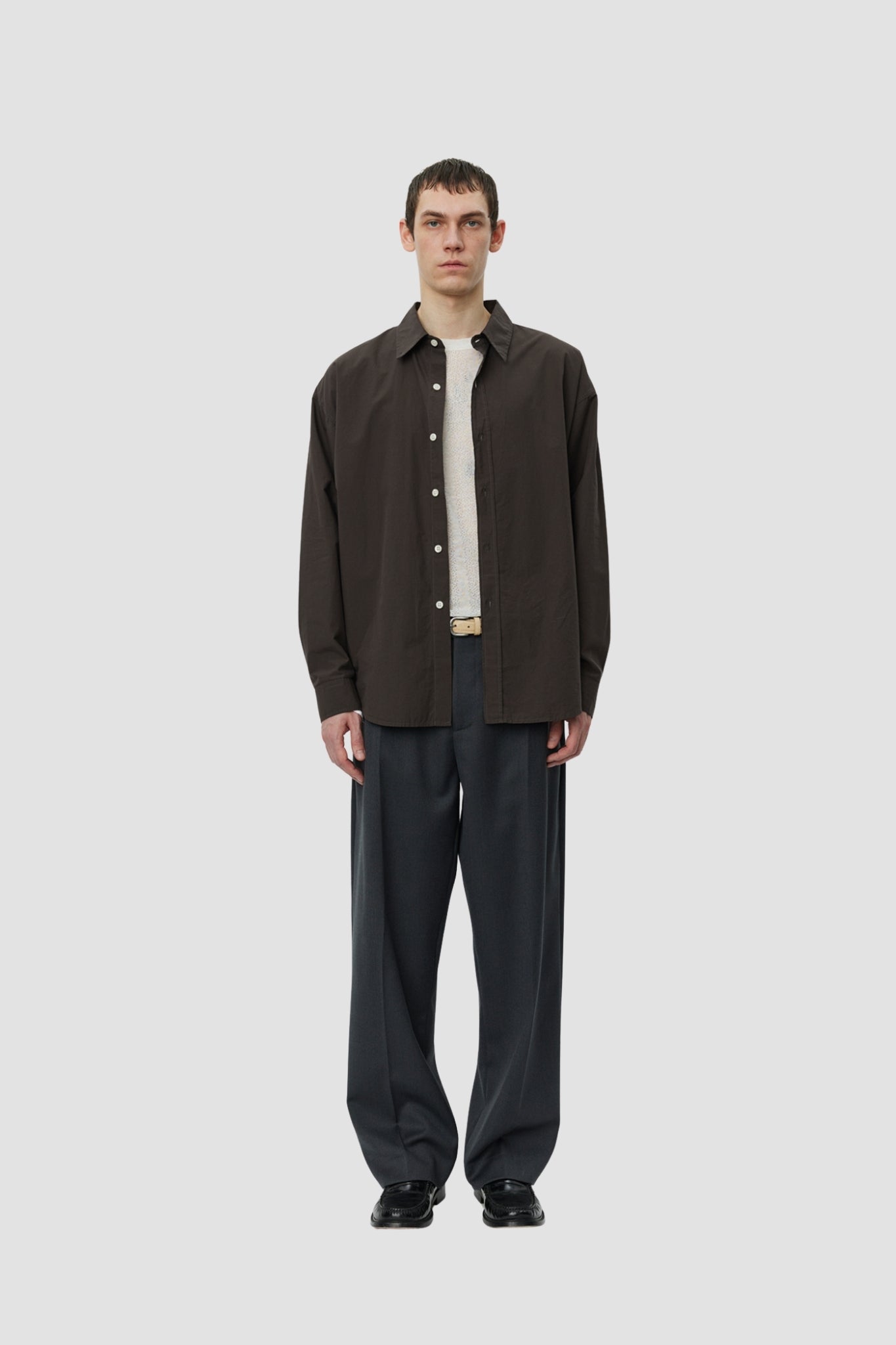 NETWORK SHIRT Brown Micro Struct