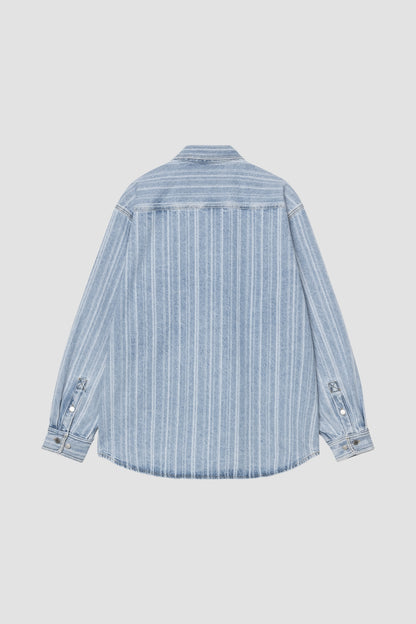 RYLAN SHIRT JAC Stripe Blue Stone bleached