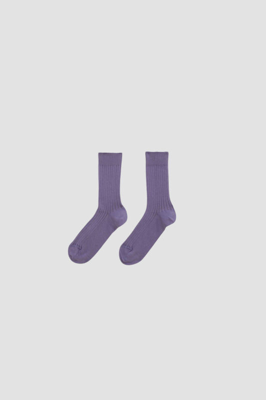 RIB OVERANKLE SOCKS Poa Purple