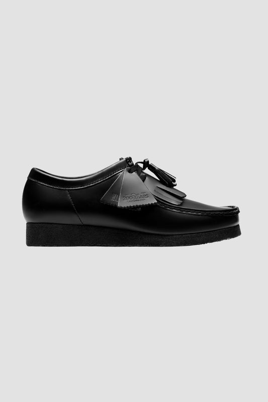 WALLABEE Blk HiShine Lea