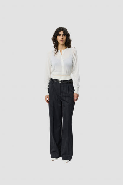 PRIMARY TROUSERS Wide Gray Double Stripe