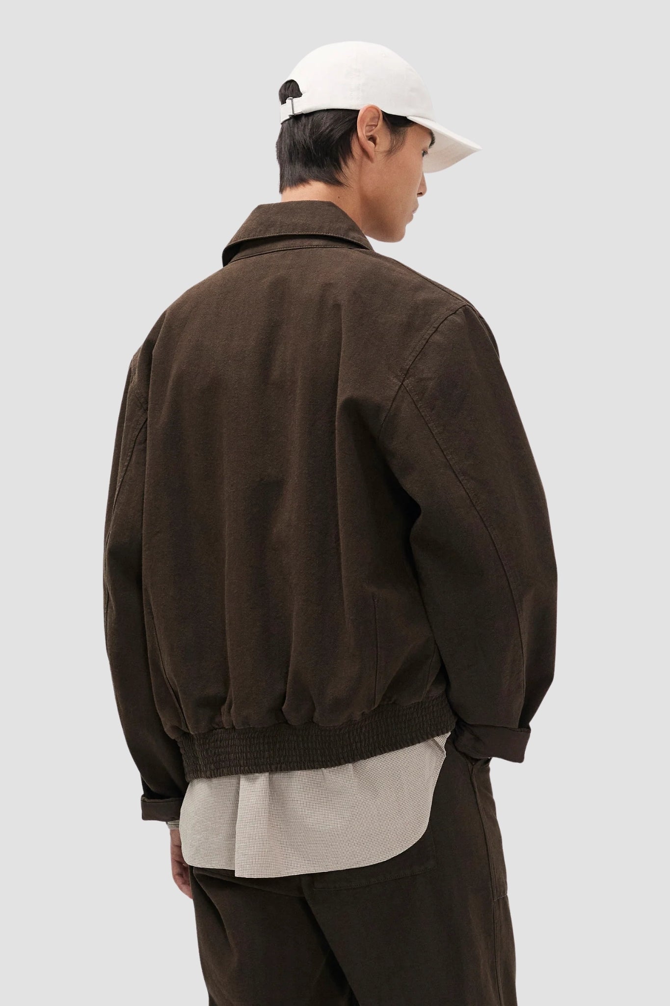 VANDEL HERRINGBONE TWILL FLIGHT JACKET Delicioso Brown