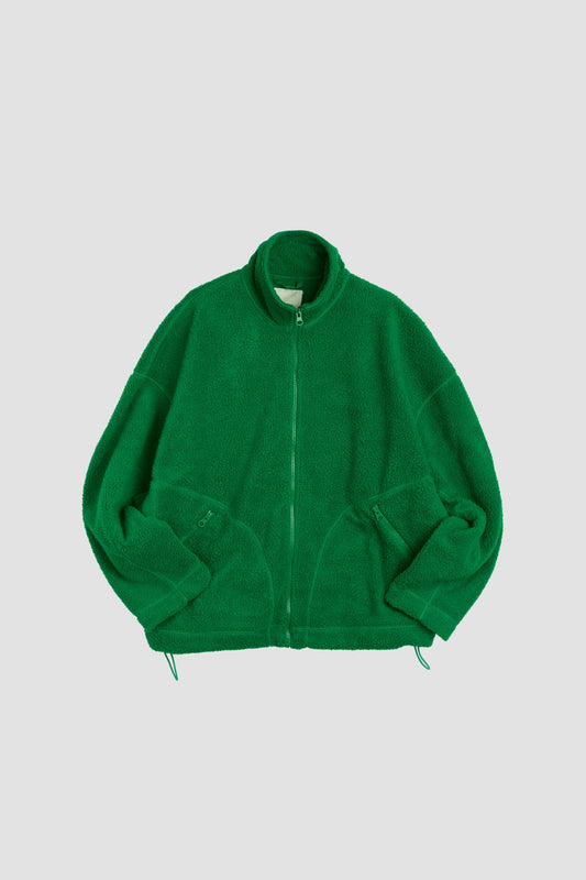 AARON ZIP FLEECE JACKET green