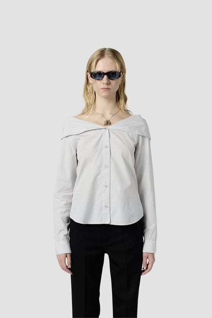 KAONASHI SHIRT Diner Pinstripe Super Poplin