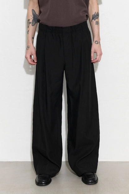 LEISURE TROUSER Soot Black Techflax