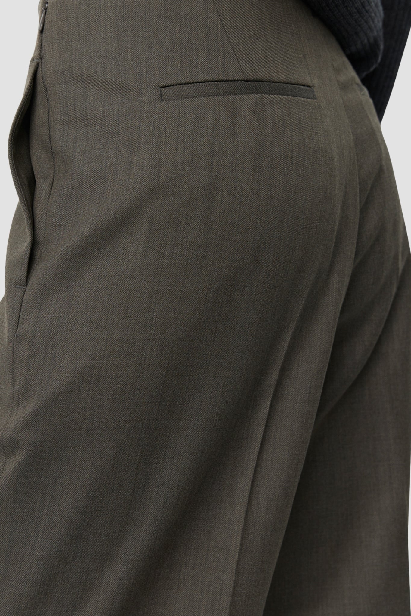 TAPER TROUSERS Taupe Wool
