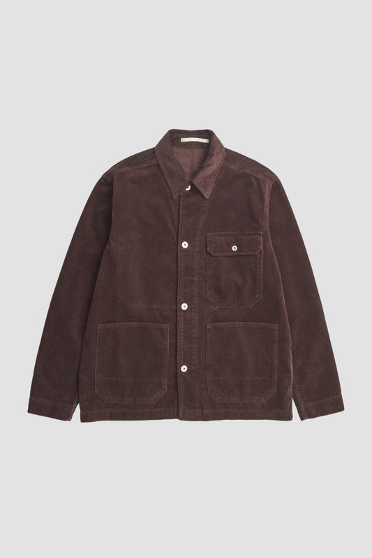 FOLKE WIDE CORD CHORE JACKET Espresso